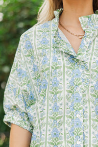 Extra Special Blue Medallion Blouse