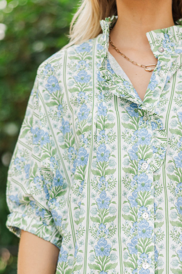 Extra Special Blue Medallion Blouse