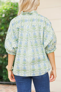 Extra Special Blue Medallion Blouse