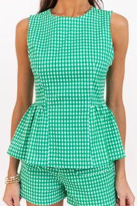 So Much Yes Green Polka Dot Tank