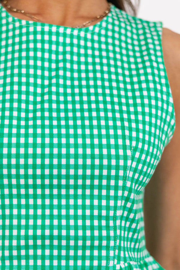 So Much Yes Green Polka Dot Tank