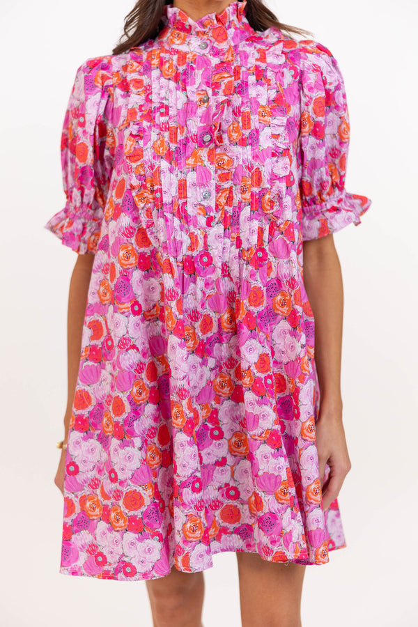 Dressed Up Pink Watercolor Dress