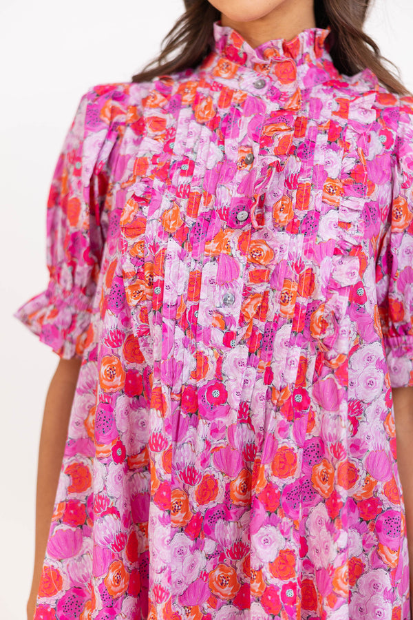 Dressed Up Pink Watercolor Dress
