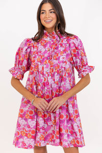 Dressed Up Pink Watercolor Dress