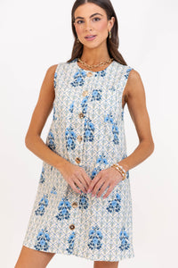 The Next Level Blue Medallion Dress