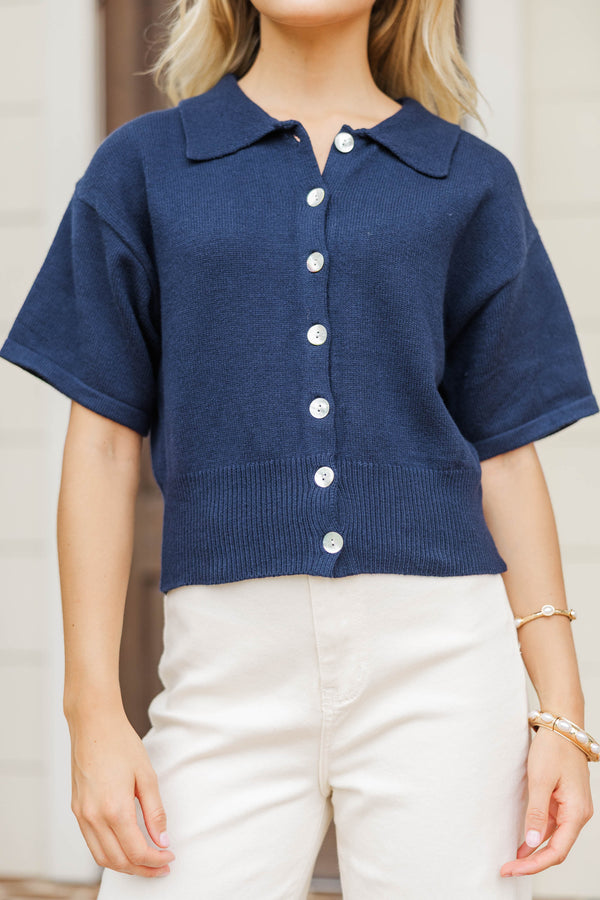 Effortless Layer Navy Cardigan