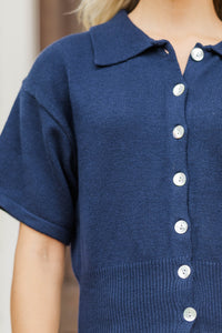 Effortless Layer Navy Cardigan
