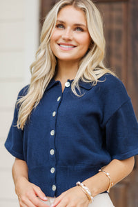 Effortless Layer Navy Cardigan