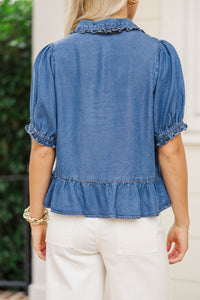 Never Wrong Blue Blouse