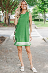 Polished Move Green Shift Dress