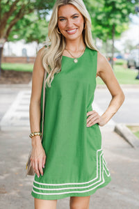 Polished Move Green Shift Dress