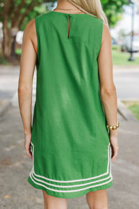Polished Move Green Shift Dress