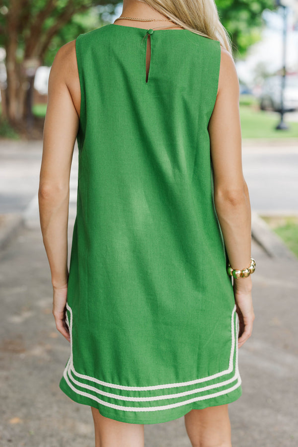 Polished Move Green Shift Dress