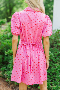 All The Sweet Details Pink Polka Dot Dress