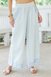 Radiantly You Light Blue Striped Pants