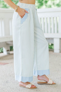 Radiantly You Light Blue Striped Pants
