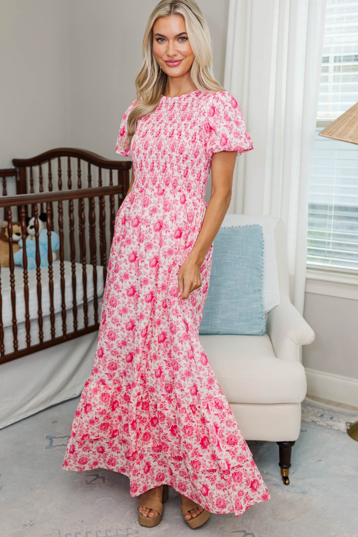 pink toile dress Shoulder Tie 0) / S (2 NURSING COLLECTION: Make The Right