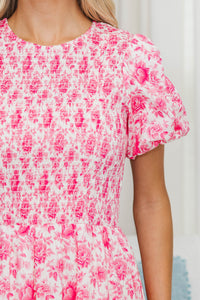 NURSING COLLECTION: Make The Right Choice Pink Toile Maxi Dress