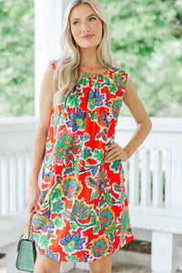 Remarkably Her Red Floral Dress