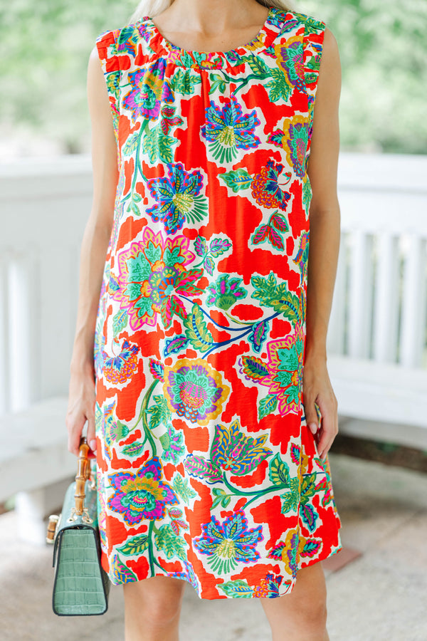 Remarkably Her Red Floral Dress