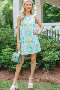 Olivaceous: Naturally Luminous Green Floral Shift Dress
