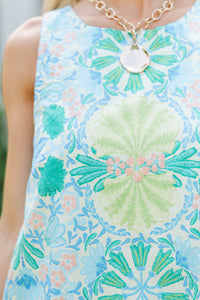 Olivaceous: Naturally Luminous Green Floral Shift Dress