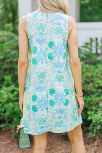 Olivaceous: Naturally Luminous Green Floral Shift Dress