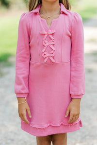 Girls: Always A Dream Pink Bow Detail Dress