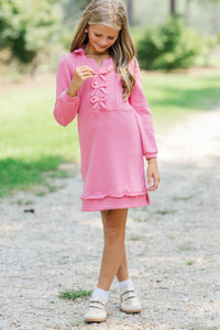 Girls: Always A Dream Pink Bow Detail Dress