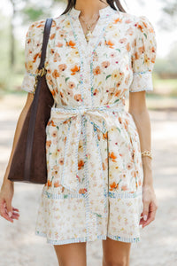Feels Like Home Cream Floral Dress