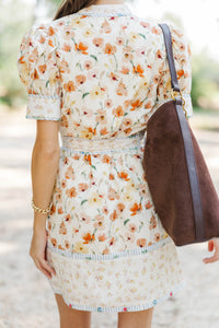Feels Like Home Cream Floral Dress