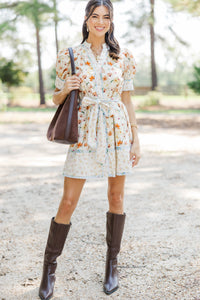 Feels Like Home Cream Floral Dress