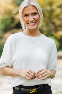 Crisp Morning Cream Sweater