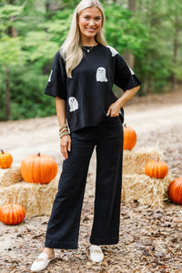 Fall Magic Black Ghost Sweater