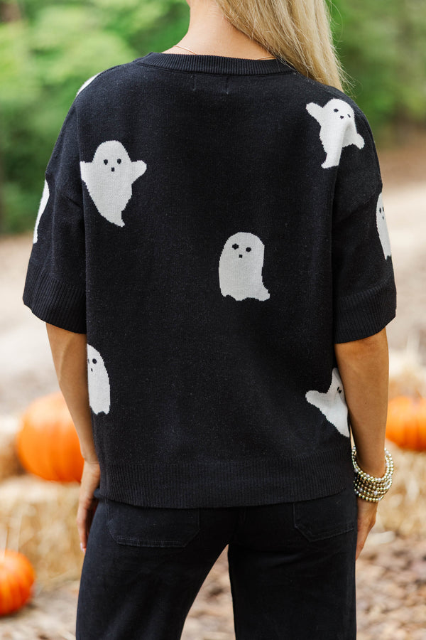 Fall Magic Black Ghost Sweater
