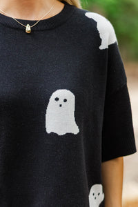 Fall Magic Black Ghost Sweater
