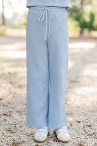 Girls: Out For A Walk Blue Textured Pants