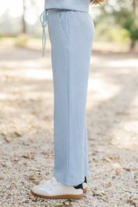 Girls: Out For A Walk Blue Textured Pants