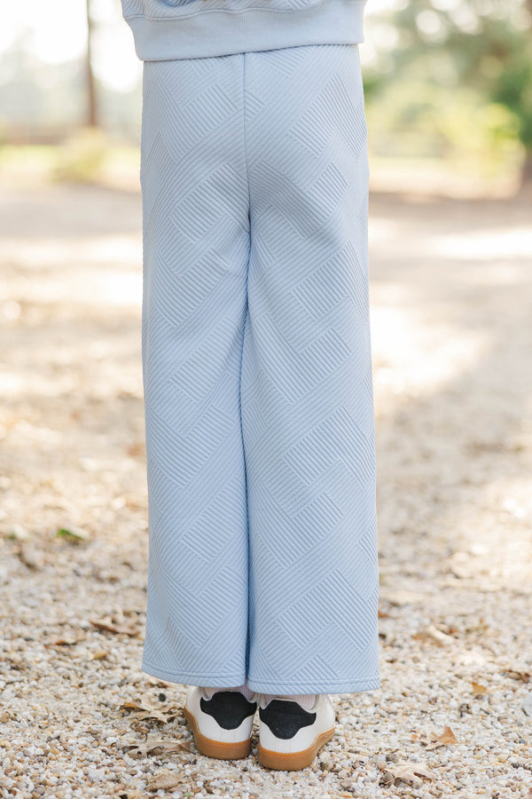 Girls: Out For A Walk Blue Textured Pants