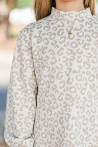 Girls: What You've Been Looking For Taupe Leopard Quilted Dress