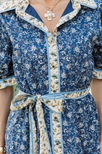 In The Mix Navy Floral Midi Dress