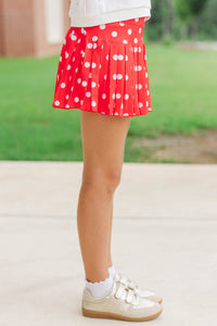Girls: The Sadie Red Polka Dot Skort