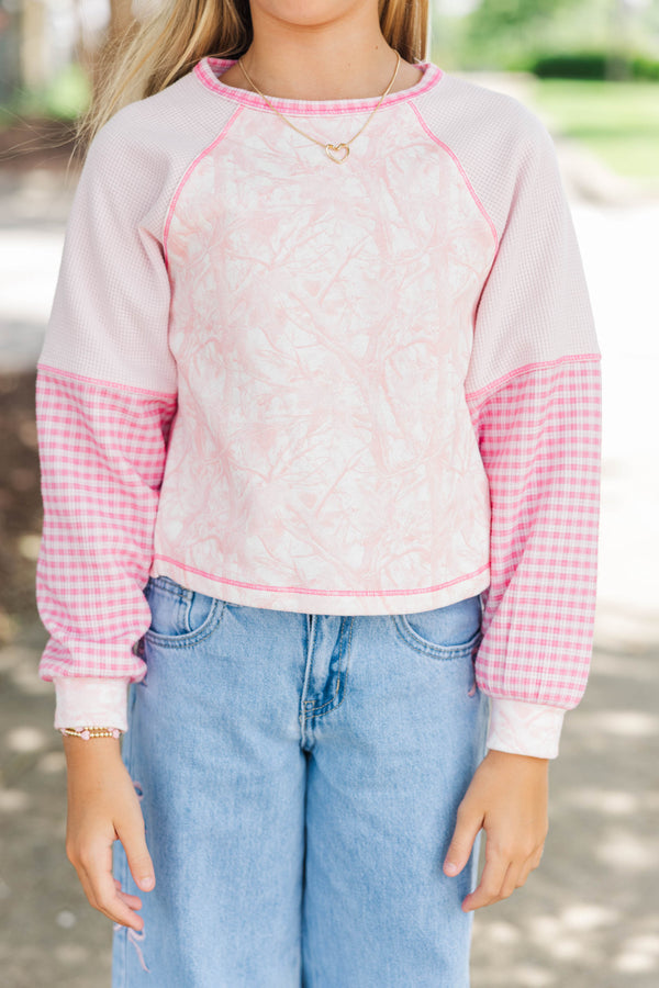 Girls: The Gardenview Pink Camo Top