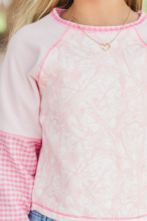 Girls: The Gardenview Pink Camo Top