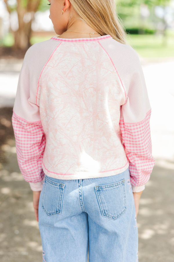 Girls: The Gardenview Pink Camo Top