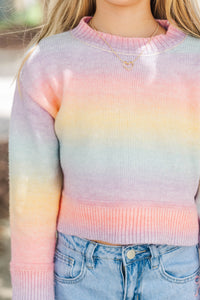 Girls: Feel Good Pink Ombre Sweater