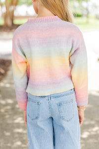Girls: Feel Good Pink Ombre Sweater