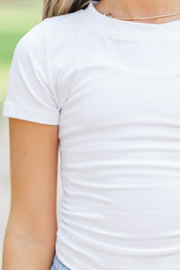 Girls: Favorite Layer White Baby Tee