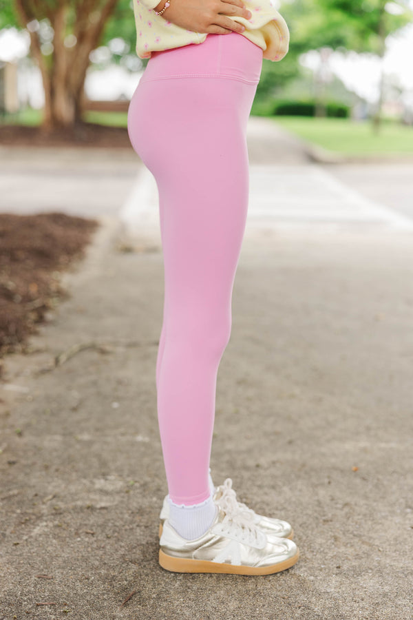 Girls: Find Your Balance Pink Leggings