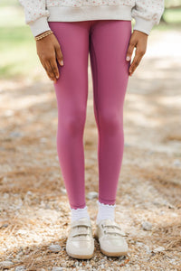 Girls: Find Your Balance Mauve Leggings
